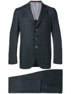Isaia Embroidered Suit - Blue