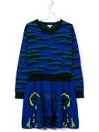 Kenzo Kids 'tiger' Dress, Girl's, Size: 14 Yrs, Blue
