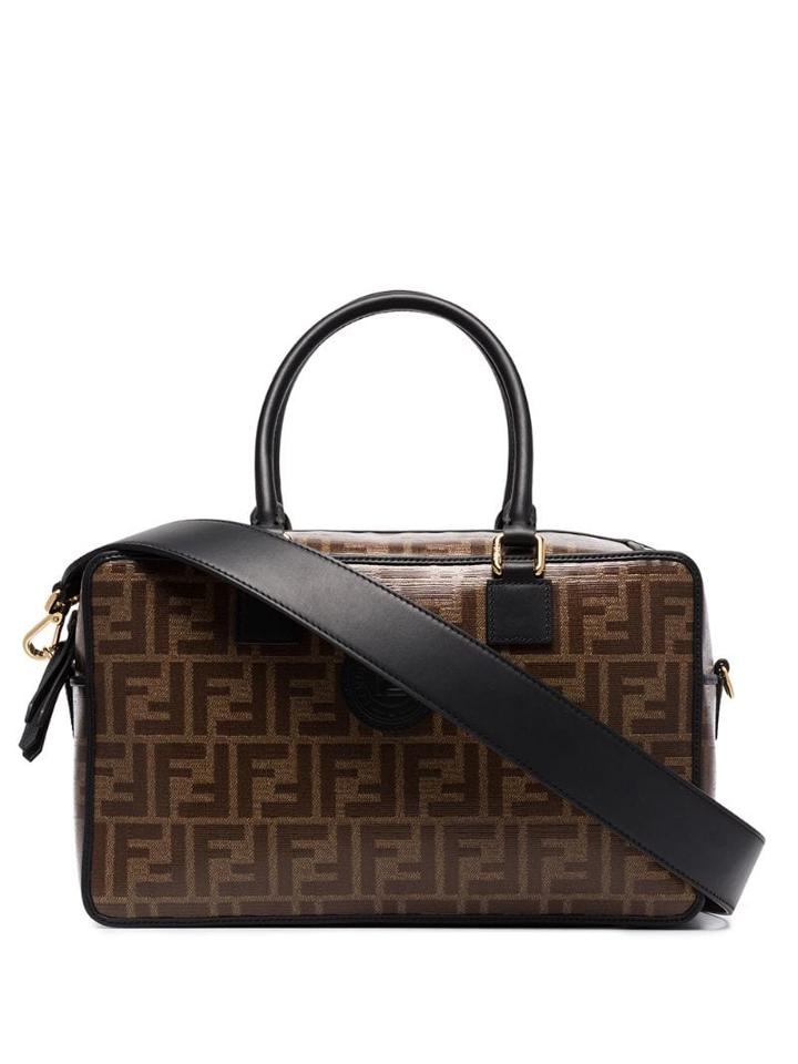Fendi Boston Ff Tote Bag - Brown
