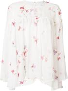 Giambattista Valli Floral Printed Loose Blouse - White