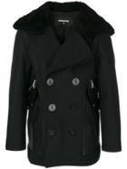 Dsquared2 Double Breasted Coat - Black