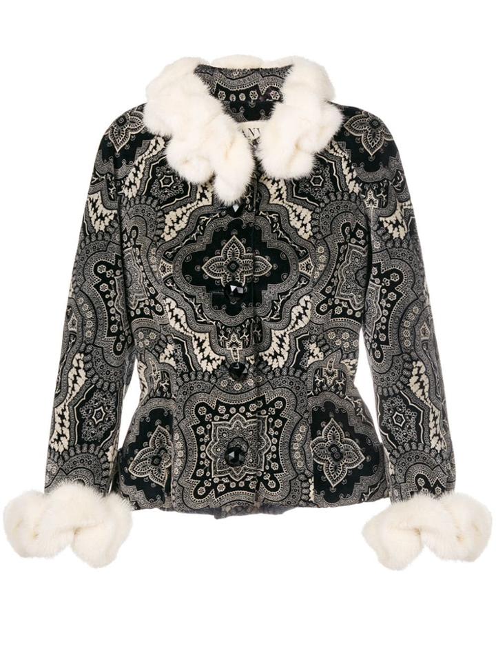 Lanvin Vintage 1980's Abstract Pattern Jacket - Black