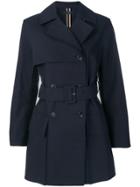 Joseph Double Breasted Short Trench Coat - Blue