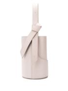 Giaquinto Leather Tie Strap Tote - Grey