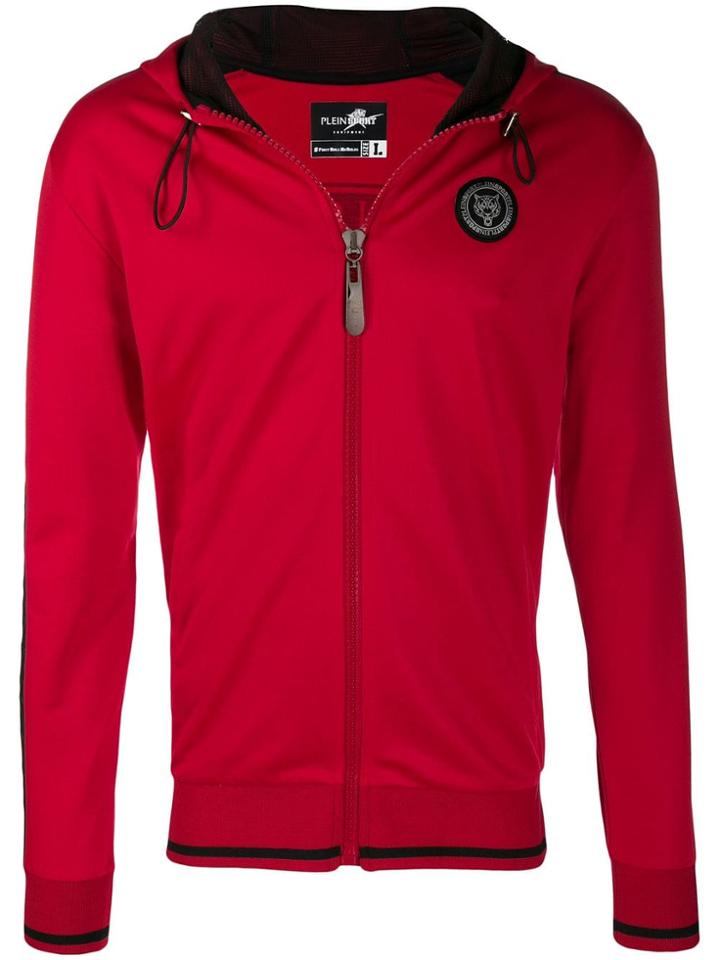 Plein Sport Contrast Zipped Jacket - Red