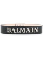 Balmain Logo Plaque Belt - Black