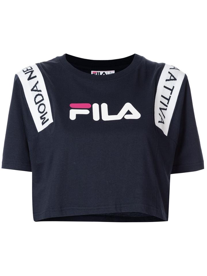 Fila Cropped Logo T-shirt - Blue