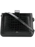 A.p.c. Albana Crocodile Embossed Bag - Black