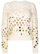 Marc Jacobs Sequined Open-knit Sweater - Nude & Neutrals