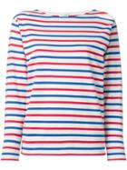 Saint Laurent Distressed Breton Sweatshirt - Multicolour