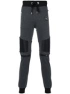 Philipp Plein - Biker Track Pants - Men - Cotton/polyester/polyurethane - L, Grey, Cotton/polyester/polyurethane