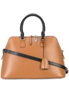 Maison Margiela - Oversized Tote - Women - Cotton/calf Leather - One Size, Brown, Cotton/calf Leather