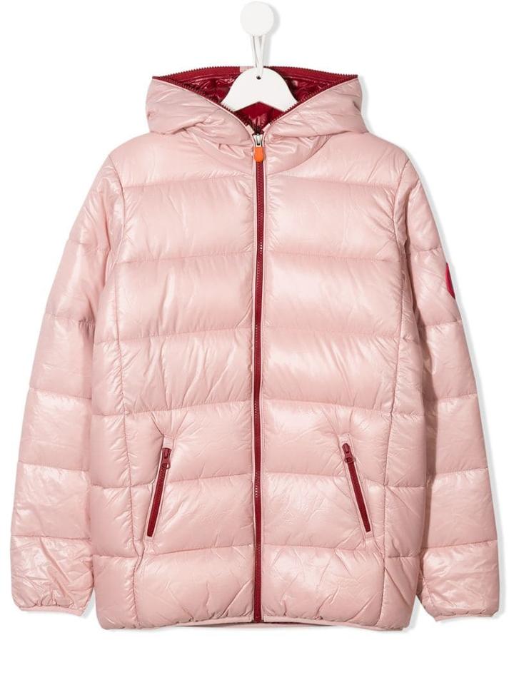Save The Duck Kids Teen Padded Zip-up Jacket - Pink