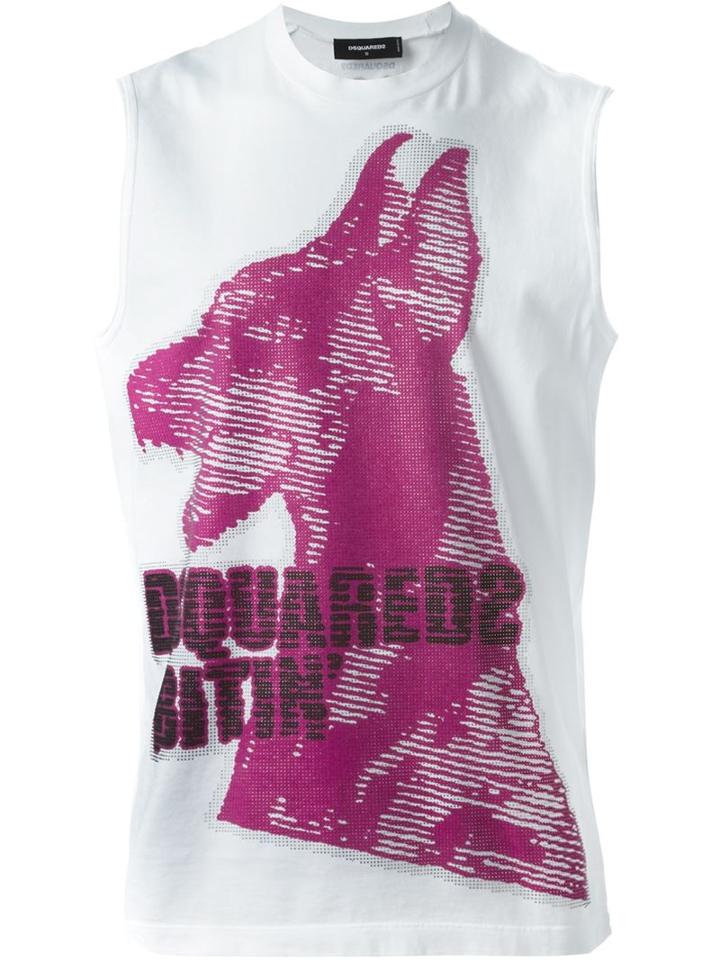 Dsquared2 - Dog Print T-shirt - Men - Cotton - M, White, Cotton
