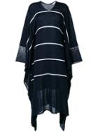 Stella Mccartney - Knitted Drape Dress - Women - Cotton - 40, Blue, Cotton