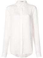 Saint Laurent Long-sleeve Fitted Blouse - White