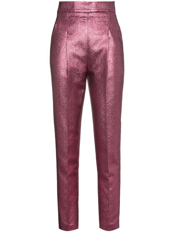 Philosophy Di Lorenzo Serafini High Waisted Lurex Jacquard Slim