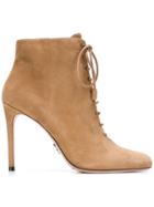 Prada Lace Fastened Boots - Nude & Neutrals
