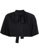 Paule Ka Tie Detail Knit Bolero, Women's, Size: Large, Black, Viscose/polyamide