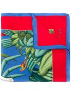 Kiton Tropical Print Pocket Square, Men's, Silk