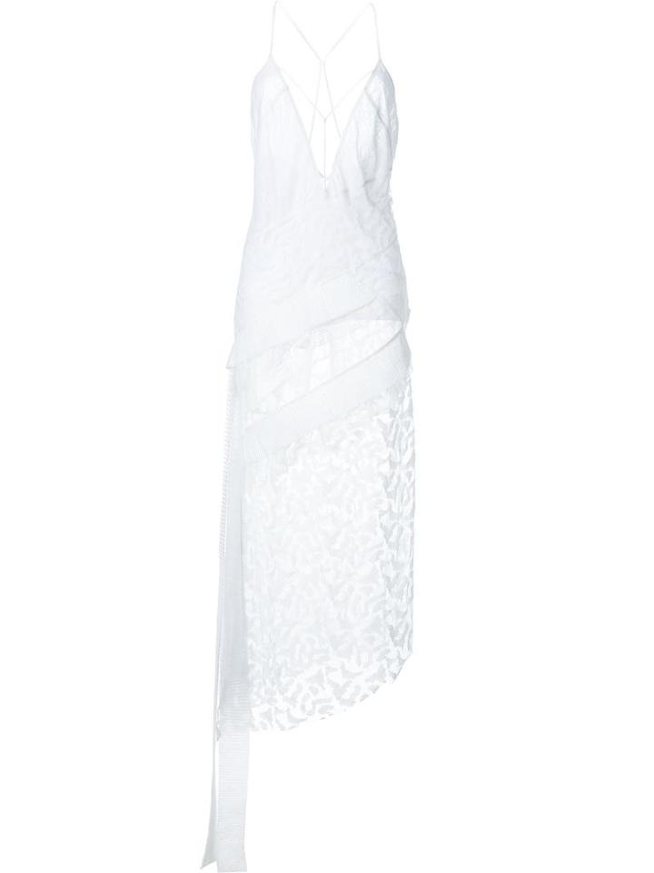 Manning Cartell Asymmetric Sheer Panel Dress, Women's, Size: 8, White, Nylon