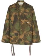 Off-white Branded Camouflage Jacket - Green