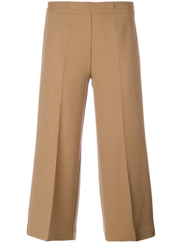 P.a.r.o.s.h. Cropped Creased Trousers - Nude & Neutrals