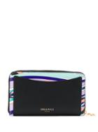 Emilio Pucci Geometric Panelled Zip Wallet - Black