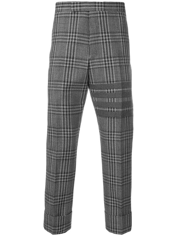 Thom Browne 4-bar Prince Of Wales Trouser - Grey