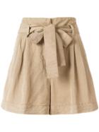 Jacob Cohen Tie Belt Shorts - Nude & Neutrals