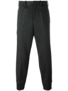 Neil Barrett Slim Fit Low Rise Trousers, Men's, Size: 50, Grey, Cotton/viscose