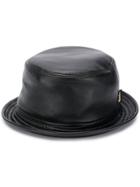 Borsalino Stitch-detail Logo Bucket Hat - Black