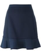 Opening Ceremony Ruffled Skirt, Women's, Size: 4, Blue, Cotton/nylon/spandex/elastane