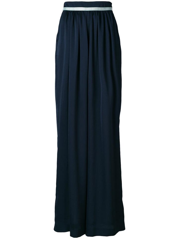 Maison Père High Waisted Wide Leg Trousers - Blue