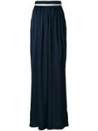 Maison Père High Waisted Wide Leg Trousers - Blue
