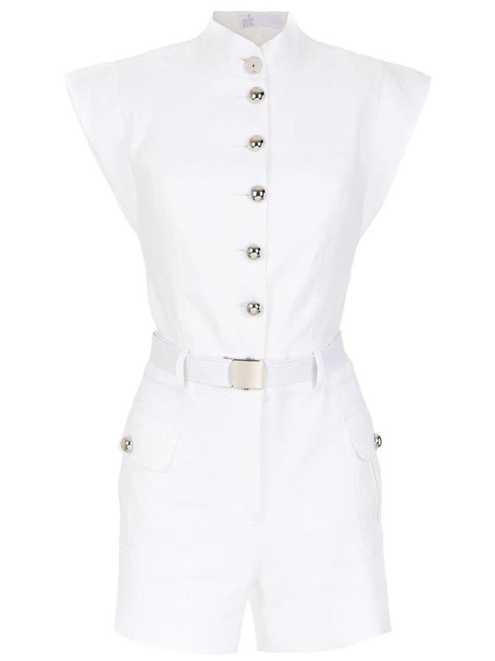 Nk Linen Romper - White