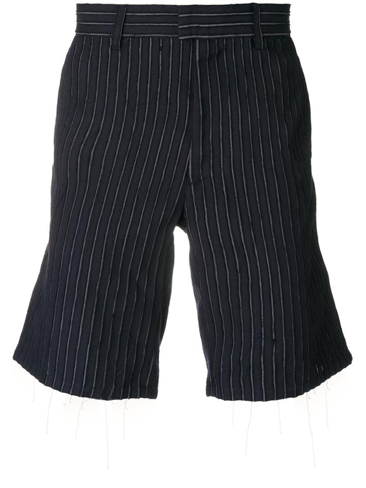 Natural Selection Pinstriped Shorts - Blue