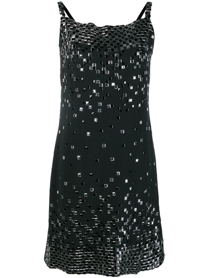 Chanel Vintage Embellished Straight Dress - Black