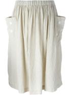 Comme Des Garçons Comme Des Garçons Side Pockets Skirt, Women's, Size: Xs, Nude/neutrals, Linen/flax
