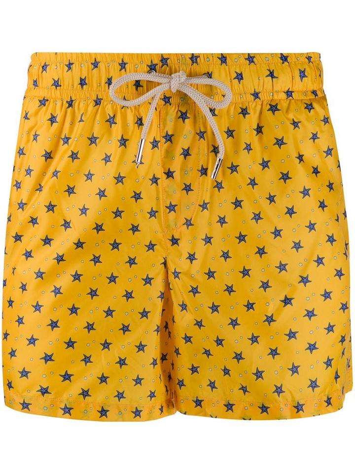 Fefè Starfish-print Swim Shorts - Yellow