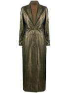 Romeo Gigli Pre-owned 1990's Metallic Long Coat - Green
