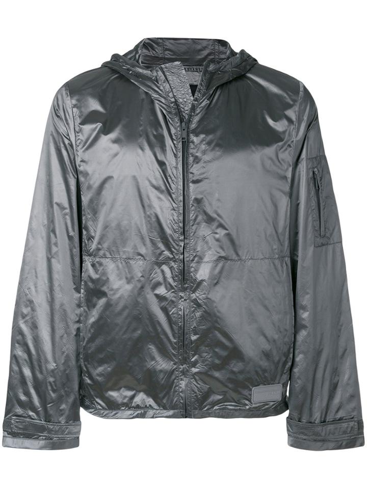 Prada Hooded Wind Breaker Jacket - Grey