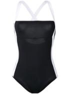 Laura Urbinati - Criss-cross Back Swimsuit - Women - Polyamide/spandex/elastane - 46, Black, Polyamide/spandex/elastane