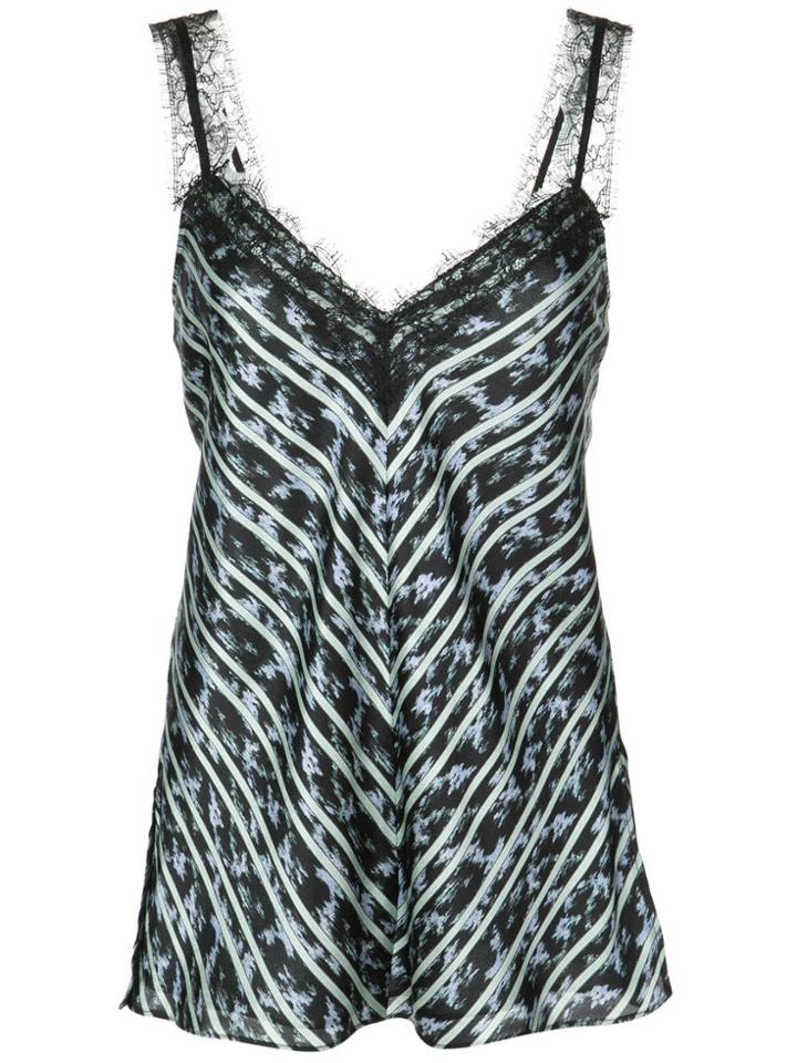 Jason Wu Lace Trim Striped Vest - Blue