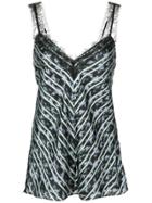 Jason Wu Lace Trim Striped Vest - Blue
