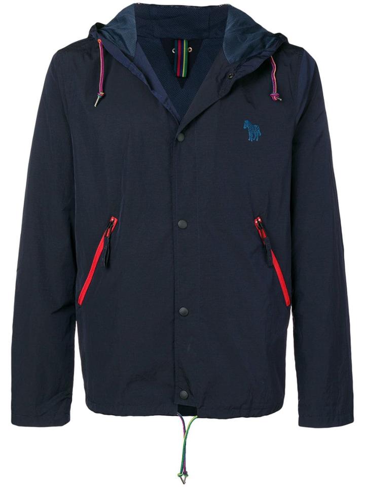 Ps By Paul Smith Button-up Bomber Jacket - Blue