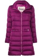Herno Padded Mid-length Coat - Pink & Purple