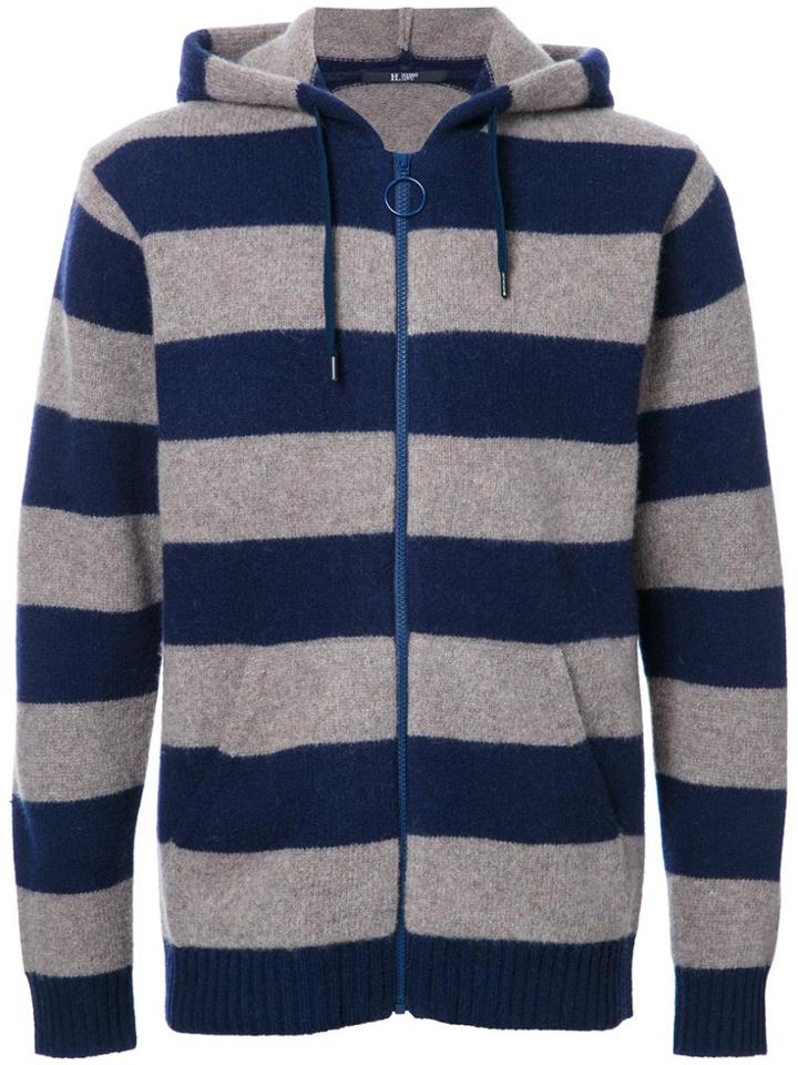 Hl Heddie Lovu Striped Hoodie - Blue