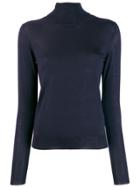 Roberto Collina Roll Neck Knitted Top - Blue
