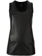 Neil Barrett Two-tone Tank Top, Women's, Size: Large, Black, Silk/spandex/elastane/polyurethane